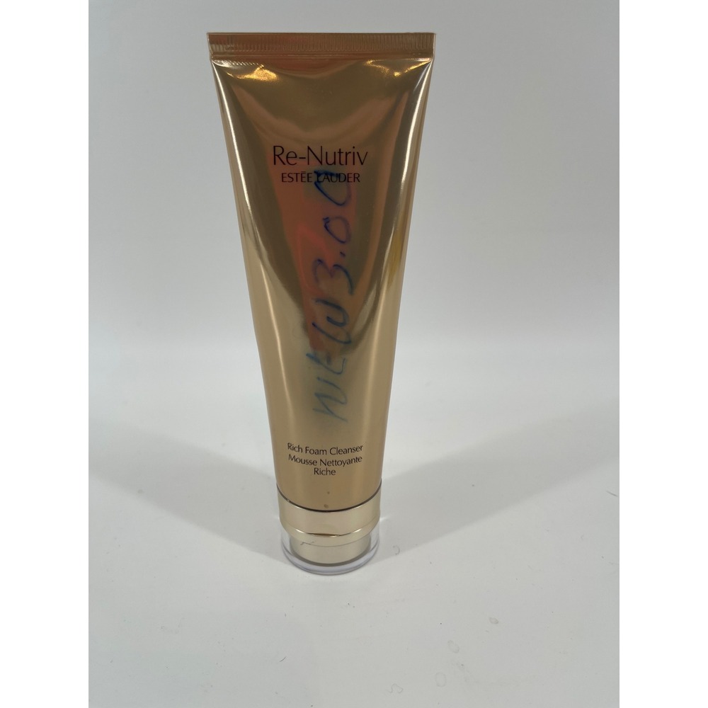 Estee Lauder Re-Nutriv Rich Foam Cleanser 4.2oz 125ml New Gold Tube Skincare